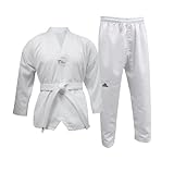adidas Kinder/Erwachsene WT Taekwondo Student Dobok ohne Streifen Kampfsport WTF Kinder Uniform 120...