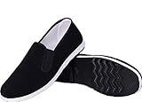 AioTio Chinesische traditionelle Peking-Stil Schuhe Kung Fu Tai Chi Schuhe Gummisohle Unisex Schwarz...