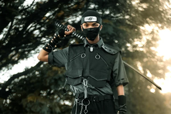 Ninja Kämpfer mit Samuraischwert