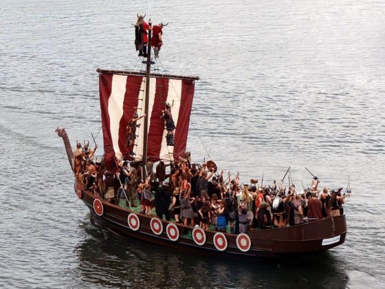 Wikinger Krieger Schiff
