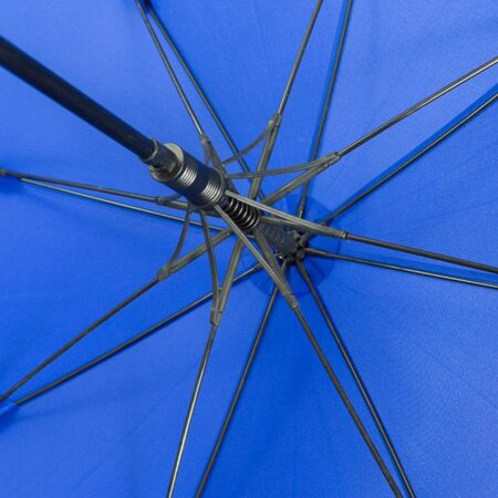 Sicherheitsschirm Frauen Rundhaken Blau - geöffnet Carbonstab und Streben