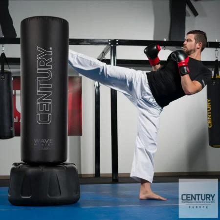 Wavemaster 2XL Pro Standboxsack - alle 3 Farben Boxer rechter Kick auf boxsack schwarz