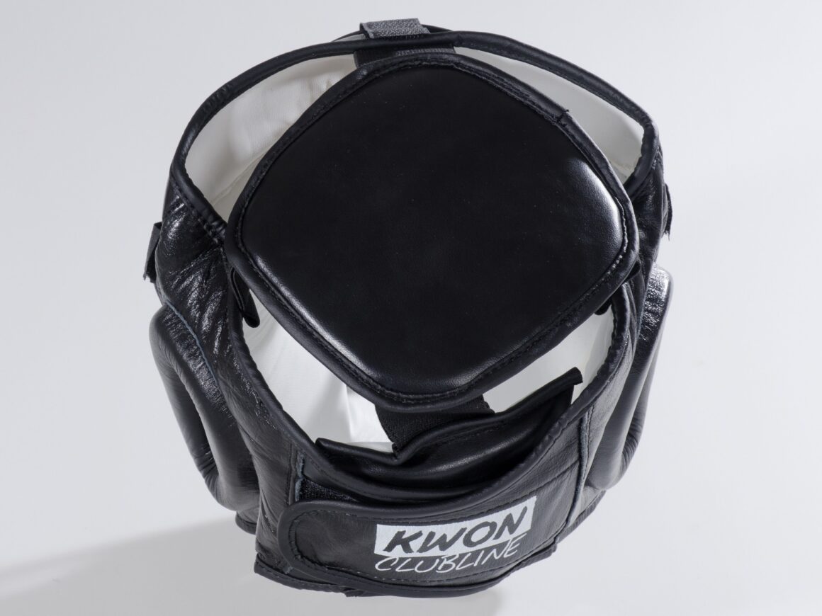 Kwon clubline kopfschutz mit Maske schwarz - Ansicht von oben