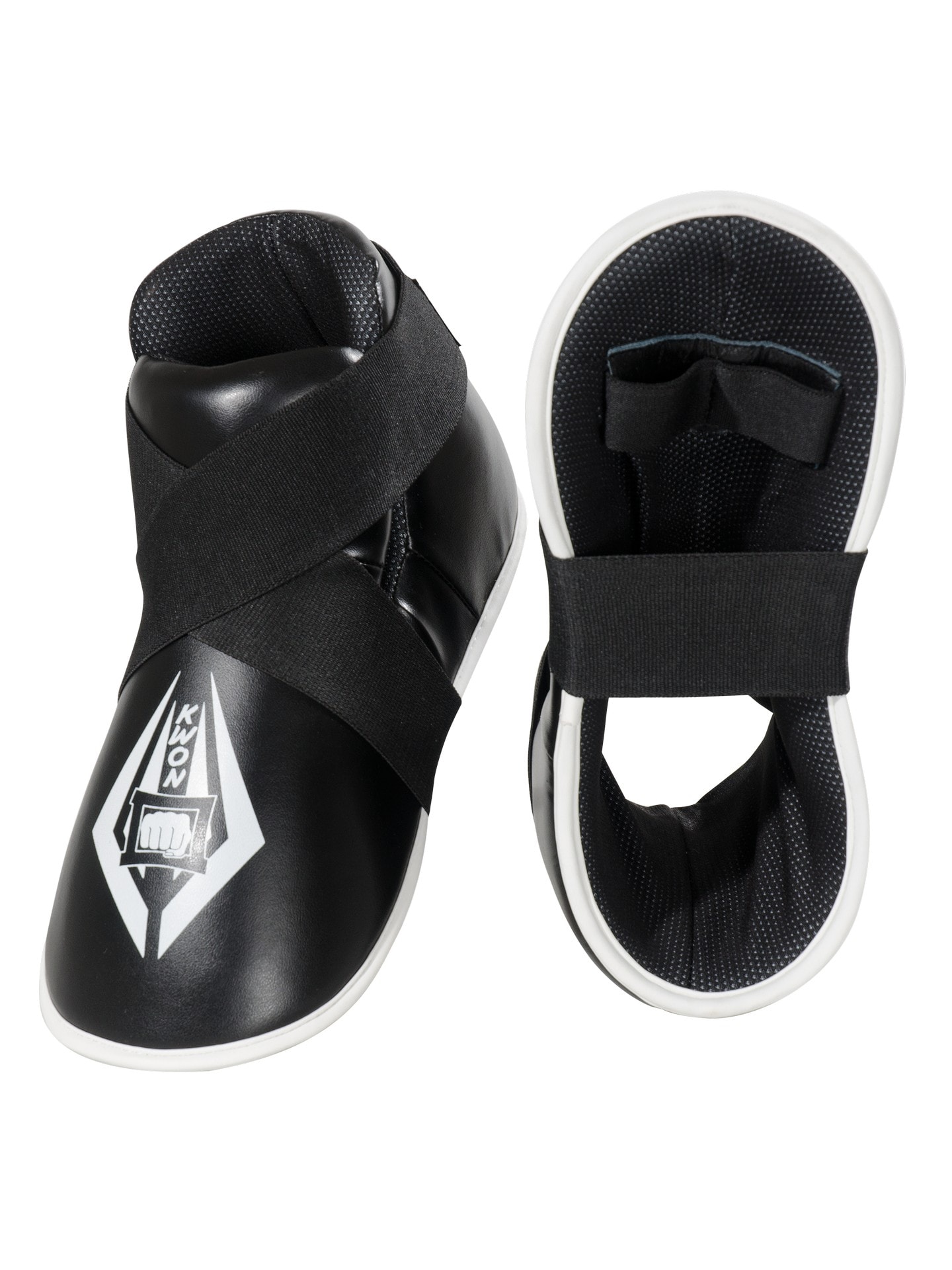 Kwon Fußschützer Anatomic schwarz Vorder- und Unteransicht