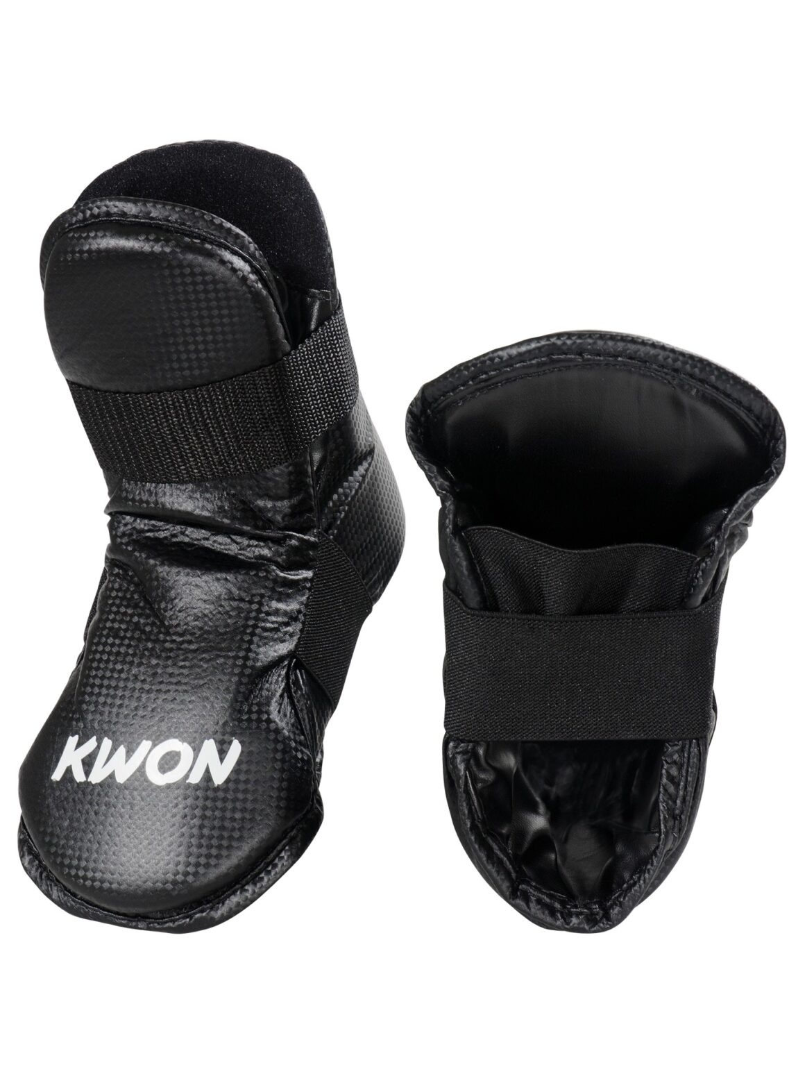 Kwon Fußschützer Semi Tec schwarz - Vorder- und Unteransicht von oben