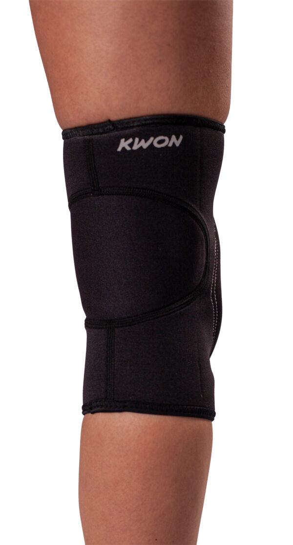 Kwon Knieschützer Neopren schwarz - Rückansicht Bein
