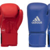 Adidas Boxhandschuhe IBA 10oz rot und blau - Vorder- und Rückansicht