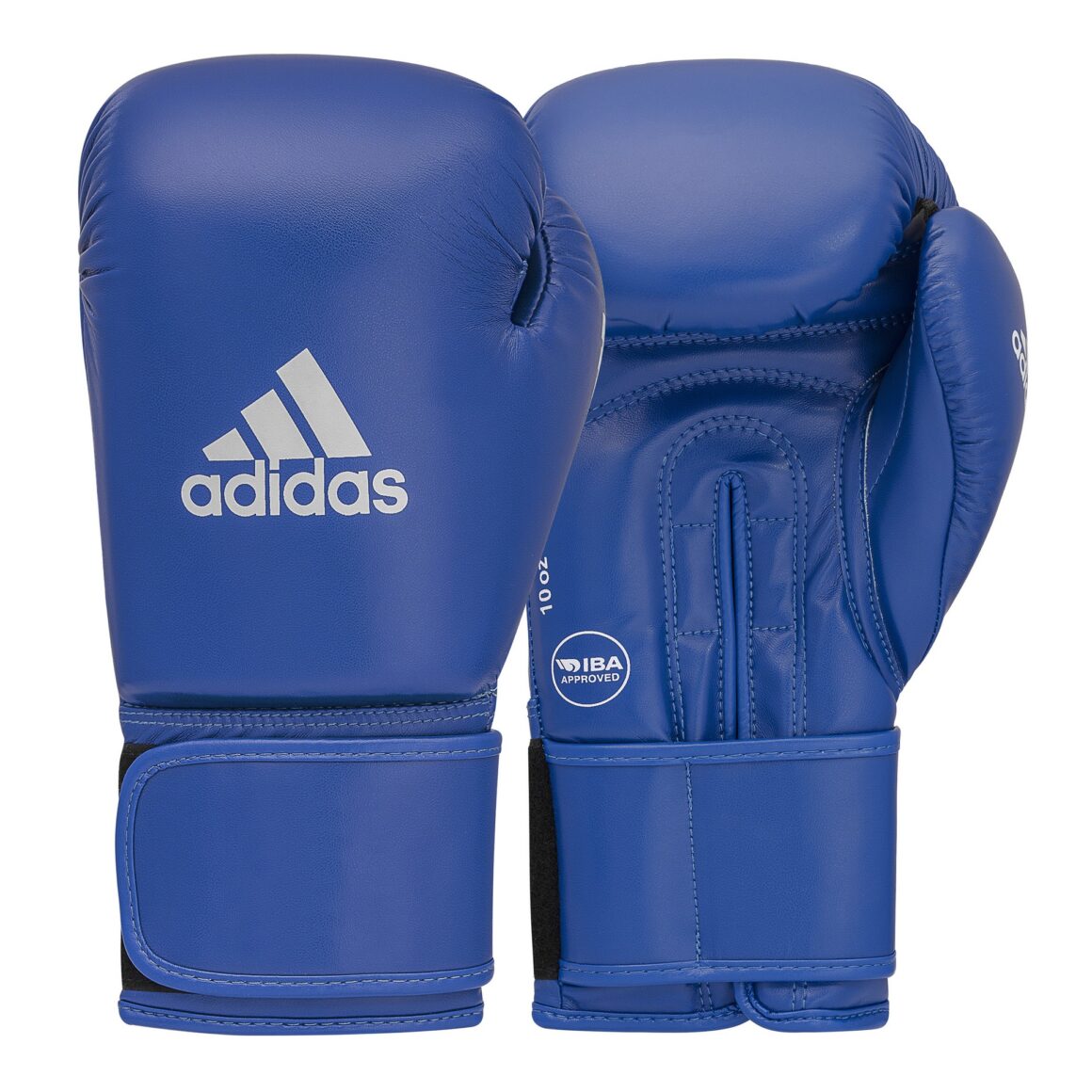 Adidas Boxhandschuhe IBA 10oz blau - Vorder- und Rückansicht