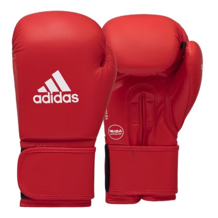 Adidas Boxhandschuhe IBA 10oz rot - Vorder- und Rückansicht