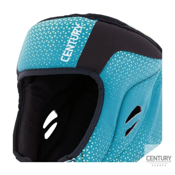 Century Kopfschutz C-Gear Sport Discipline Wako zertifiziert waschbar schwarz-blau- Seitenansicht Nahaufnahme