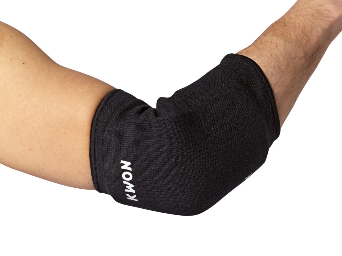 Kwon Ellbogenschützer Stoff schwarz - Seitenansicht Arm