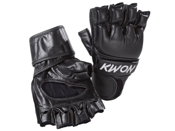 Kwon Handschuhe Ultimate Glove schwarz - Vorder- und Rückansicht