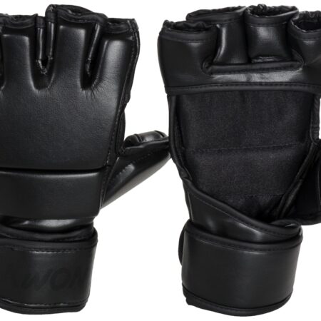 Kwon MMA Handschuhe schwarz - Vorder- und Rückansicht