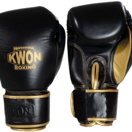 KWON – Boxhandschuhe Sparring Defensiv (schwarz-gold)