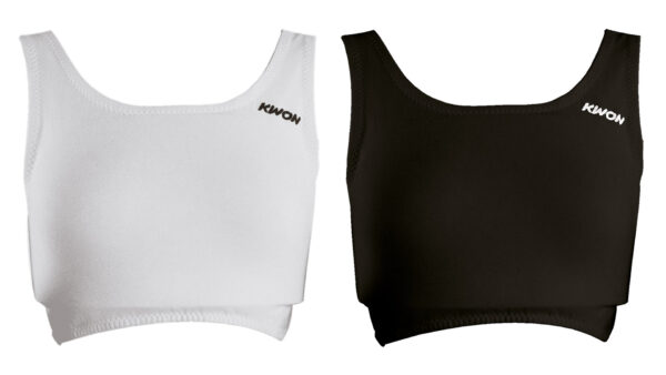 Kwon Damentop Brustschutz Maxi Guard weiß und schwarz - Vorderansicht