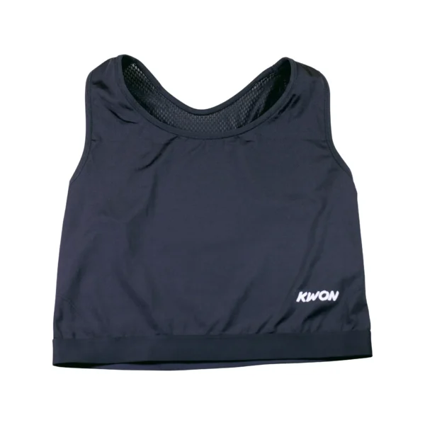 Kwon Damentop Brustschutz Maxi Guard schwarz - Vorderansicht auf weißem Hintergrund