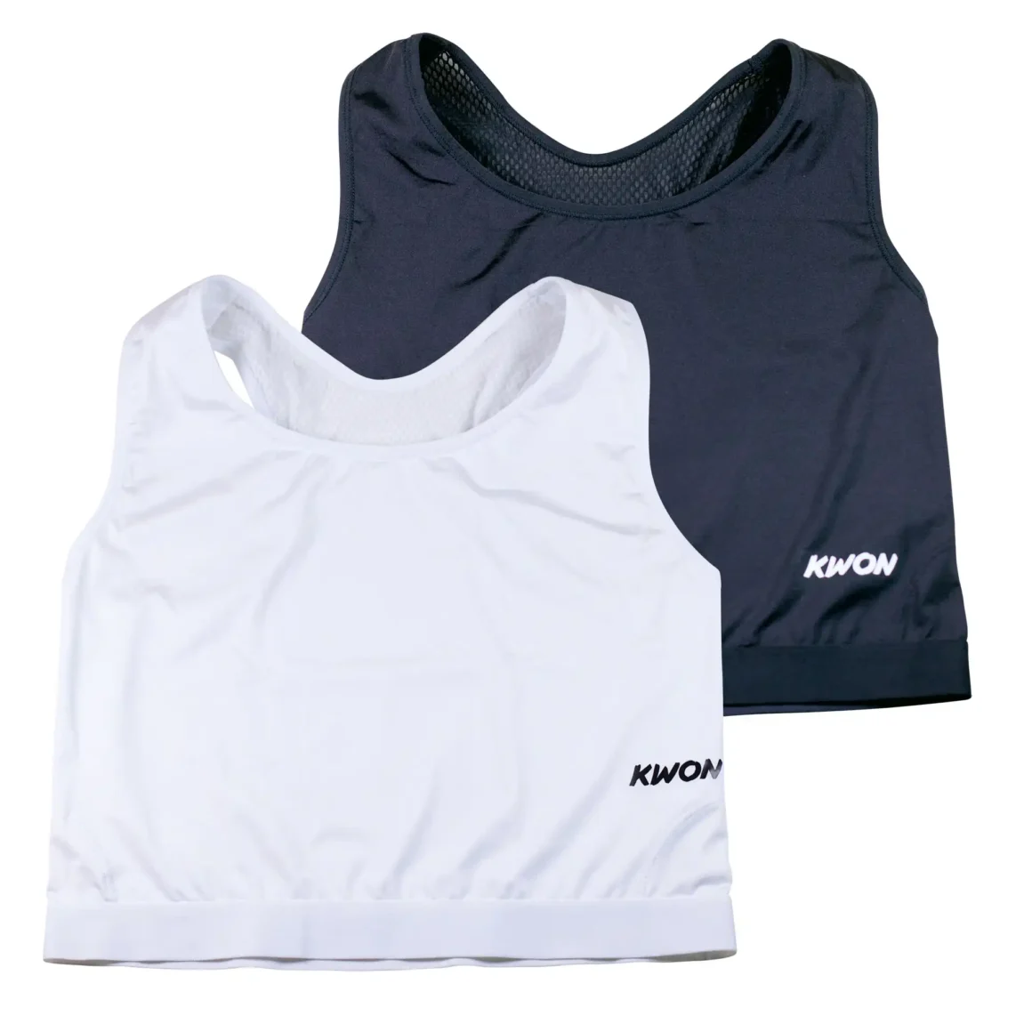 Kwon Damentop Brustschutz Maxi Guard weiß und schwarz - Vorderansicht