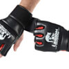 Legion Octagon MMA Handschuhe Fight schwarz-rot- Ansicht Paar Klettverschluß schließen