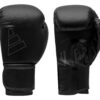 Adidas Hybrid 80 Boxhandschuh schwarz - Innenhand und Rückhand Frontansicht
