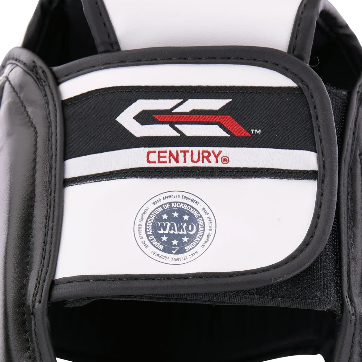 Century C-Gear Determination Kopfschutz schwarz-weiß – Rückansicht Nahaufnahme