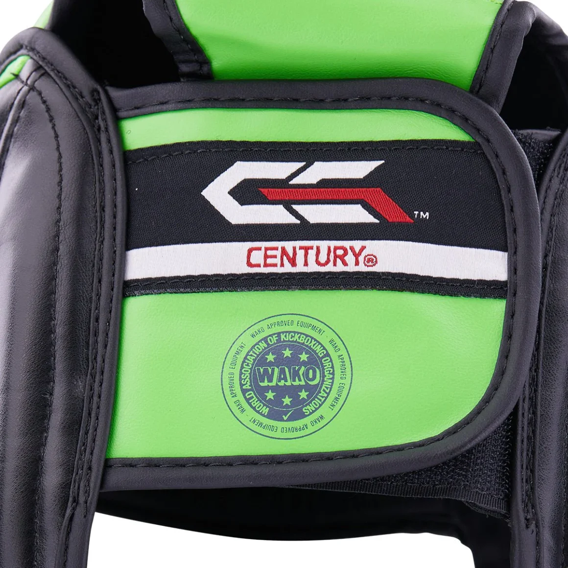 Century C-Gear Determination Kopfschutz schwarz-grün – Rückansicht Nahaufnahme