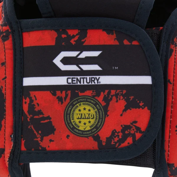 Century C-Gear Sport Respect Kopfschutz rot-schwarz – Rückansicht Nahaufnahme