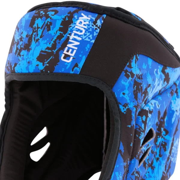 Century Kopfschutz C-Gear Sport Respect schwarz-blau – Seitenansicht Nahaufnahme