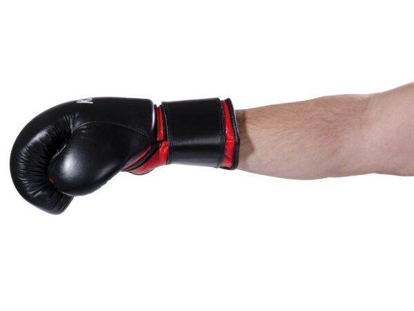 Kwon Boxhandschuhe Knocking schwarz-rot- Seitenansicht Arm