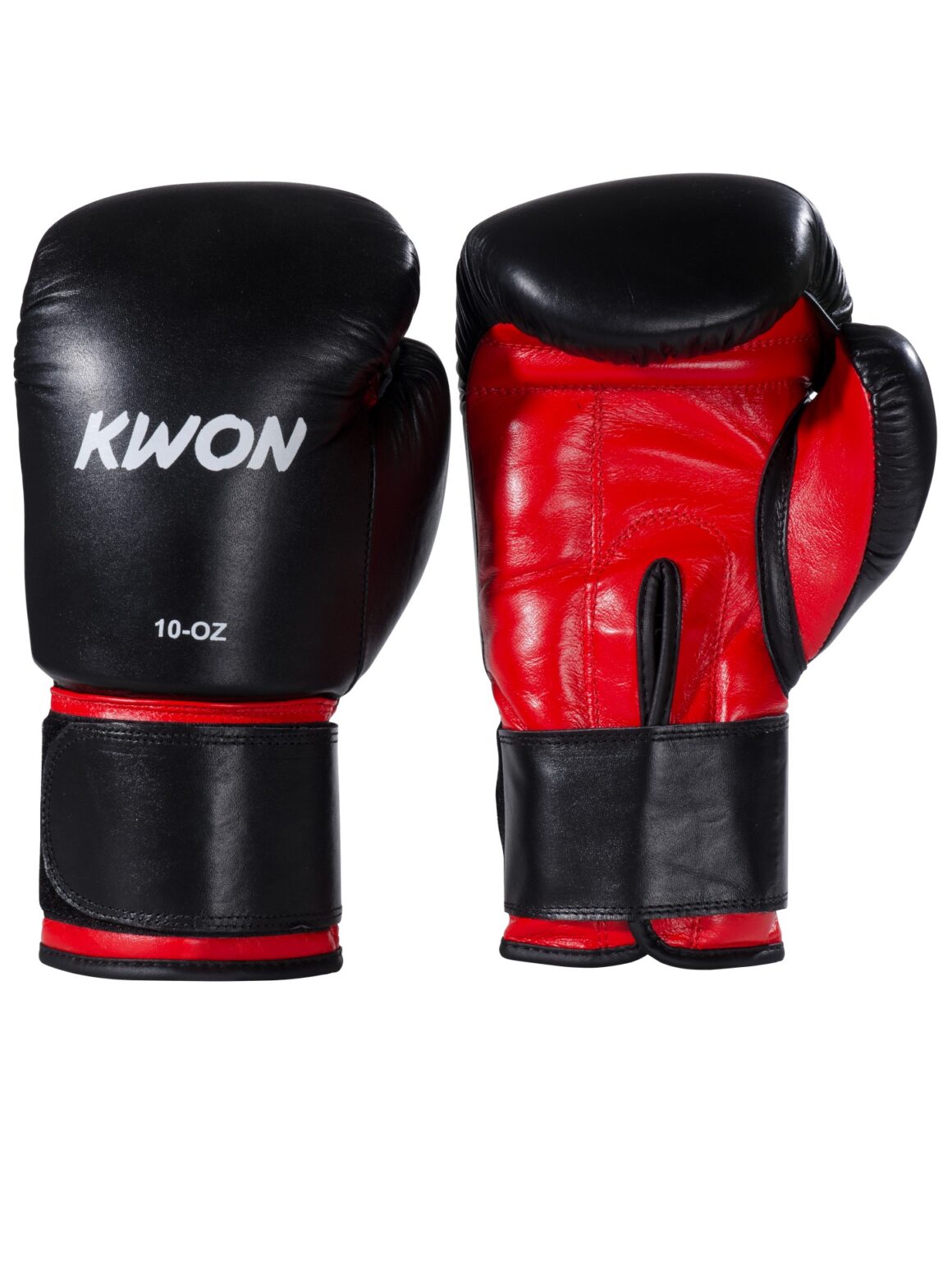 Kwon Boxhandschuhe Knocking schwarz-rot- Innen- und Rückhand