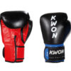 Kwon Kickboxhandschuhe Ko Champ schwarz-blau und schwarz-rot - Rückhand und Innenhand Vorderansicht