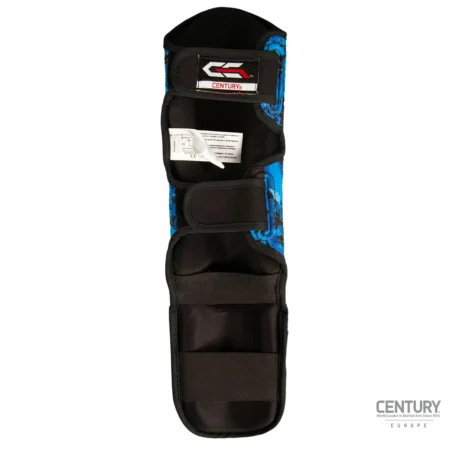 Century Schienbein Spannschutz C-Gear Sport Respect Wako zertifiziert Blau/Schwarz - Rückansicht