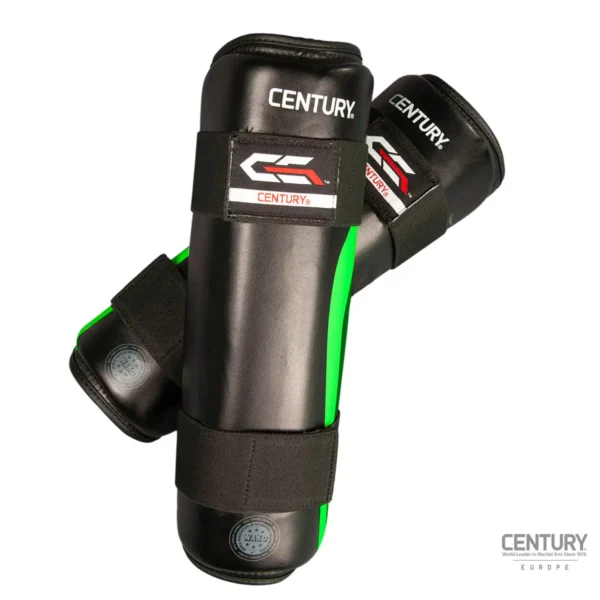 Century Schienbeinschutz C-GEAR Determination schwarz-grün - Vorderansicht aufeinander