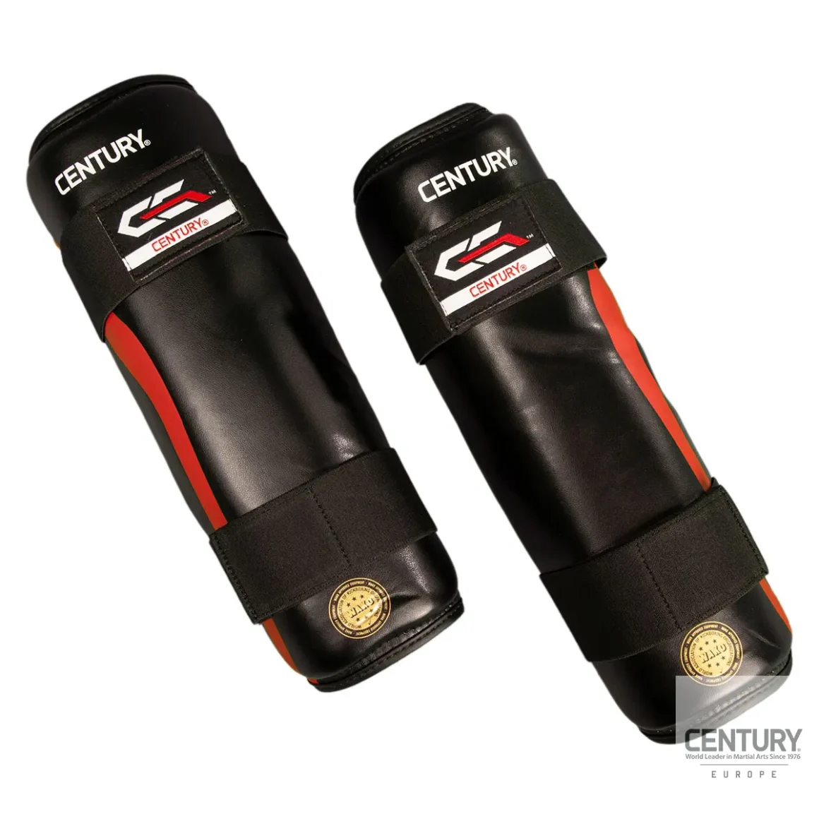 Century Schienbeinschutz C-GEAR Determination schwarz-rot - Vorderansicht