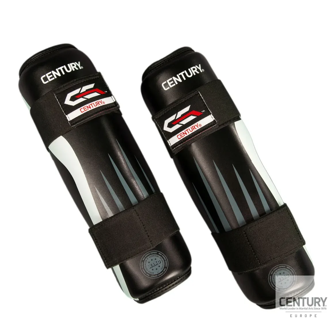 Century Schienbeinschutz C-GEAR Integrity schwarz-weiß - Vorderansicht