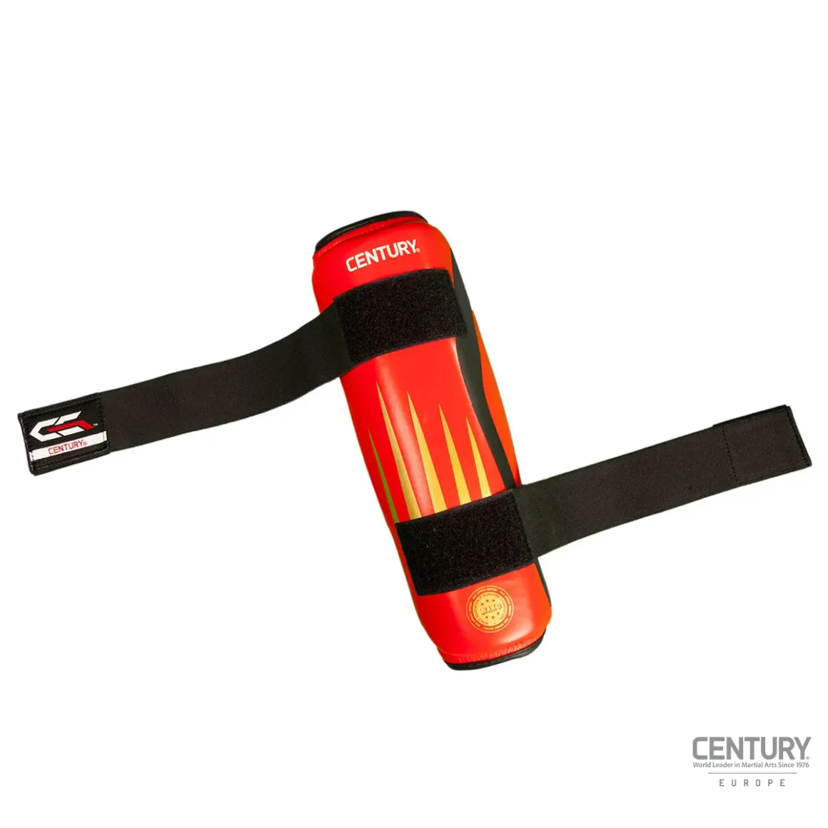 Century Schienbeinschutz C-GEAR Integrity rot-gold - Klettverschluss