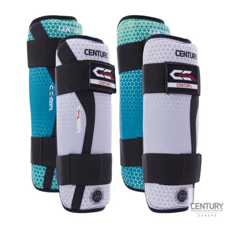 CENTURY – C-GEAR Sport Discipline Schienbeinschutz WAKO zertifiziert (schwarz-grau, blaugrün)
