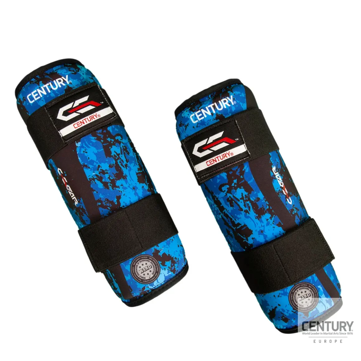 Century Schienbeinschutz C-GEAR Sport Respect schwarz-blau - Vorderansicht
