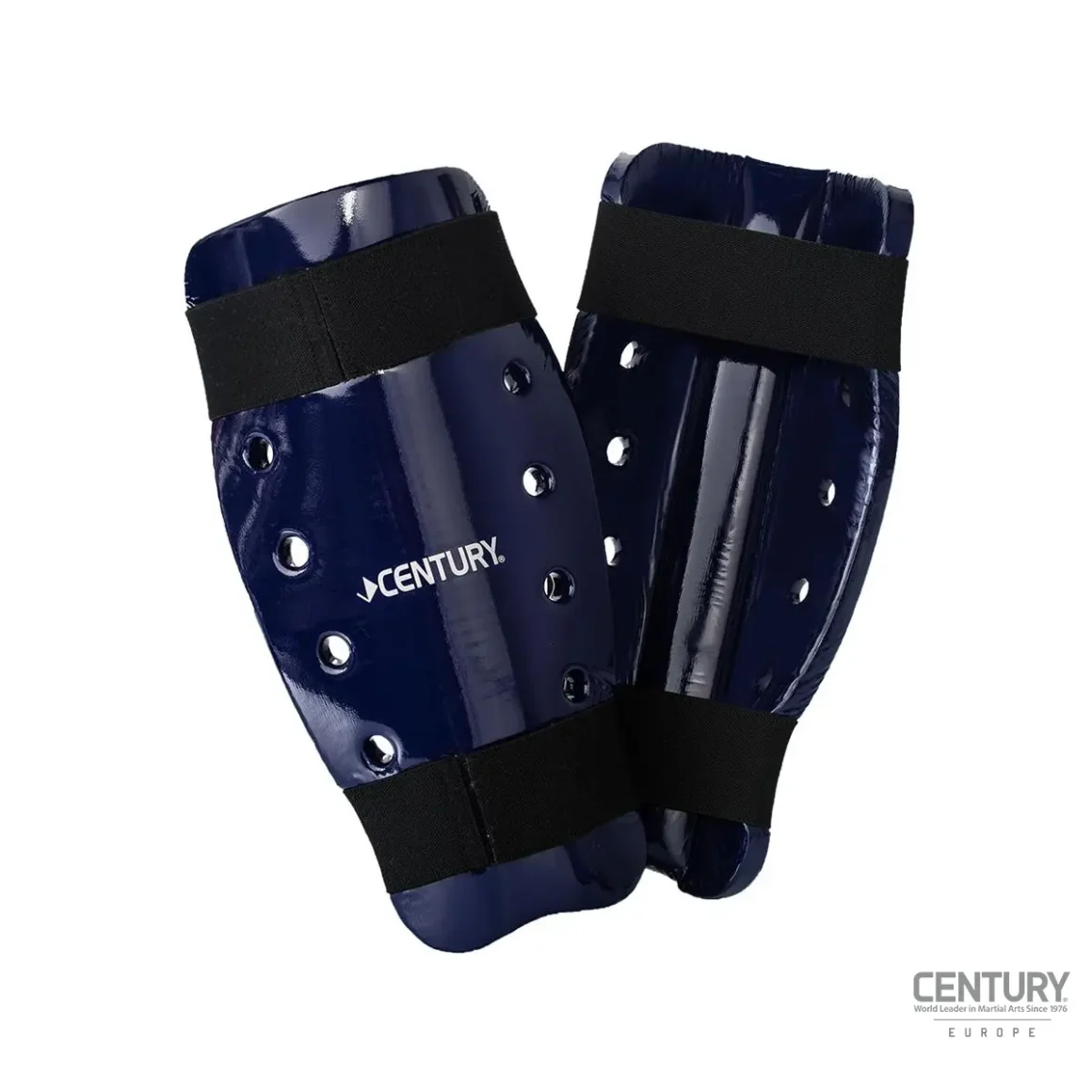 Century Schüler Sparring Schienbeinschützer blau - Vorder- und Rückansicht