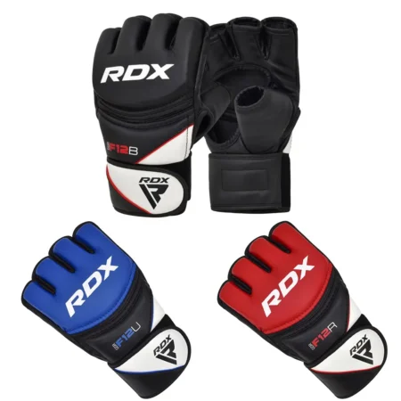 RDX – F12 MMA Handschuhe Grappling (schwarz, rot, blau)