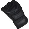 RDX F15 MMA Training Handschuhe schwarz - Handrücken Vorderansicht