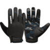 RDX T2 Vollfinger Fitness Handschuhe blau camouflage - Rückhand und Innenhand Vorderansicht