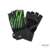 Century Brave Jugend Handschuhe mit offener Handfläche grün-schwarz - Innenhand und Handrücken Frontansicht