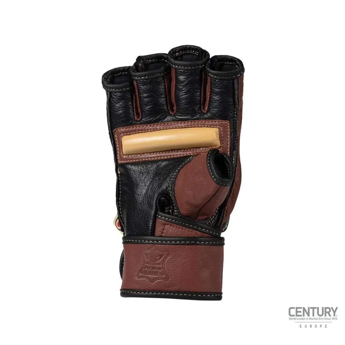 Century Centurion Handschuhe schwarz-braun - Innenansicht Frontansicht
