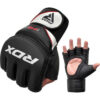 RDX – F12 MMA Handschuhe Grappling schwarz - Handrücken Faustansicht und Innenseite an Hand