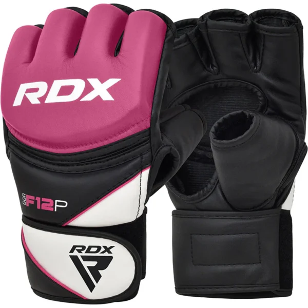 RDX F12 MMA Training Handschuhe pink - Rückhand und Innenansicht