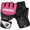 RDX F12 MMA Training Handschuhe pink - Rückhand und Innenansicht leicht überdeckt
