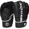 F6 Kara MMA Handschuhe Grappling weiß - Rückhand und Innenhand