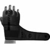 F6 Kara MMA Handschuhe Grappling schwarz - Rückhand mit Ansicht Klettband offen mit Hand