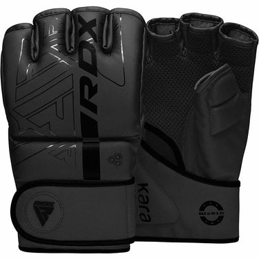F6 Kara MMA Handschuhe Grappling schwarz - Rückhand und Innenhand
