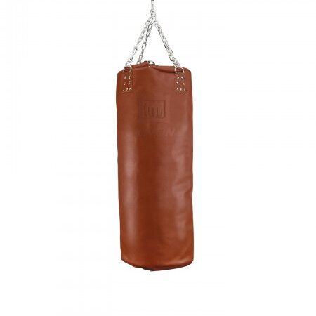 Kwon Boxsack Leder ungefüllt braun 100 cm - Frontansicht